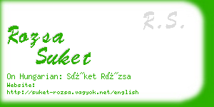 rozsa suket business card